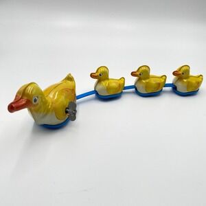 Schylling Wind Up Duck‎ and Ducklings Toy 2010 Vintage Style